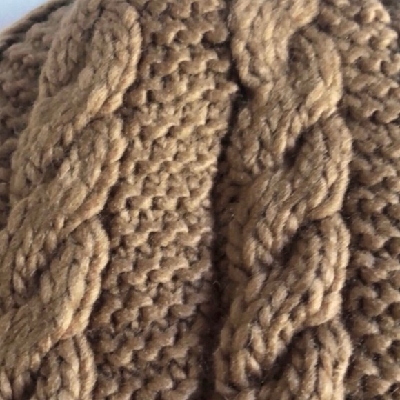 New Michael Michael Kors Hat Women’s Brown Cable Knit Lined Casual Beanie Hat main image 9